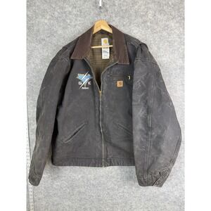 Vintage Carhartt Detroit Jacket Mens 3XL Tall Blanket Lined Tan Black 90s J97